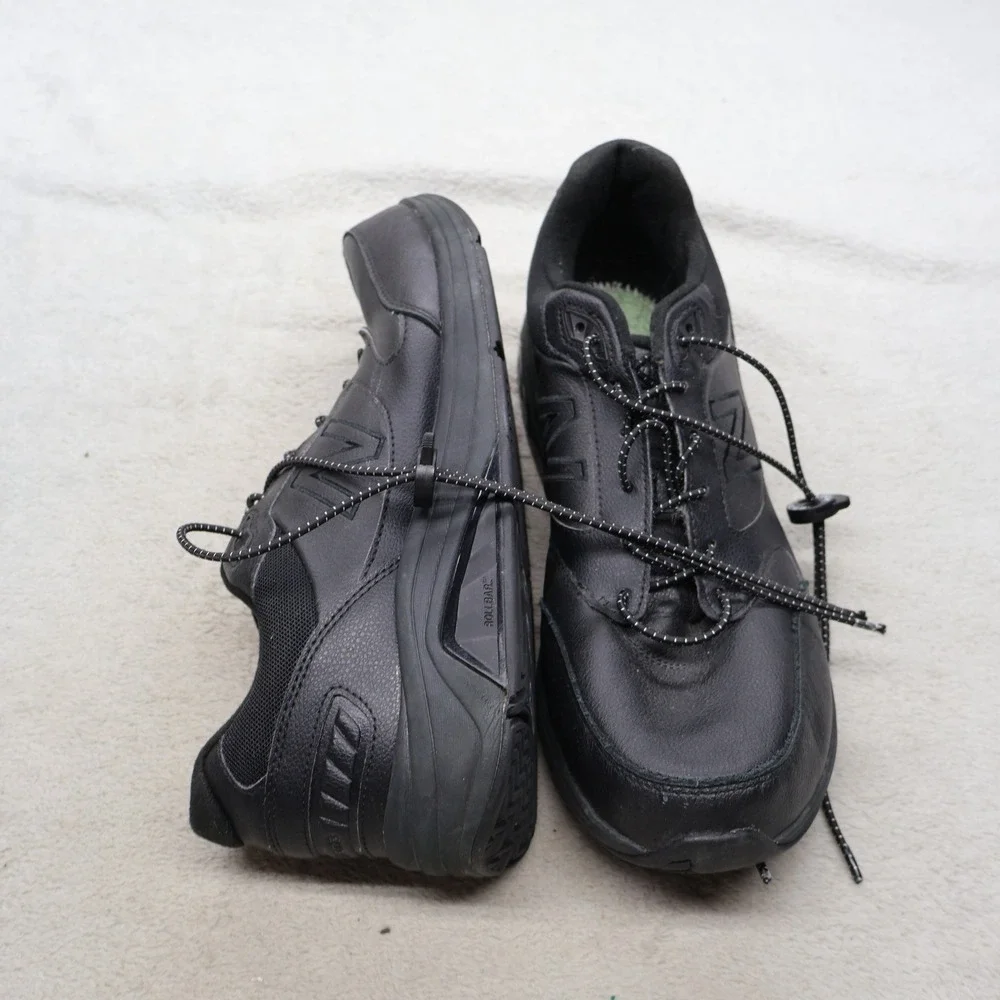 New Balance Mens 12 Walking Shoes Black 928v3 Leather Comfort Athletic READ